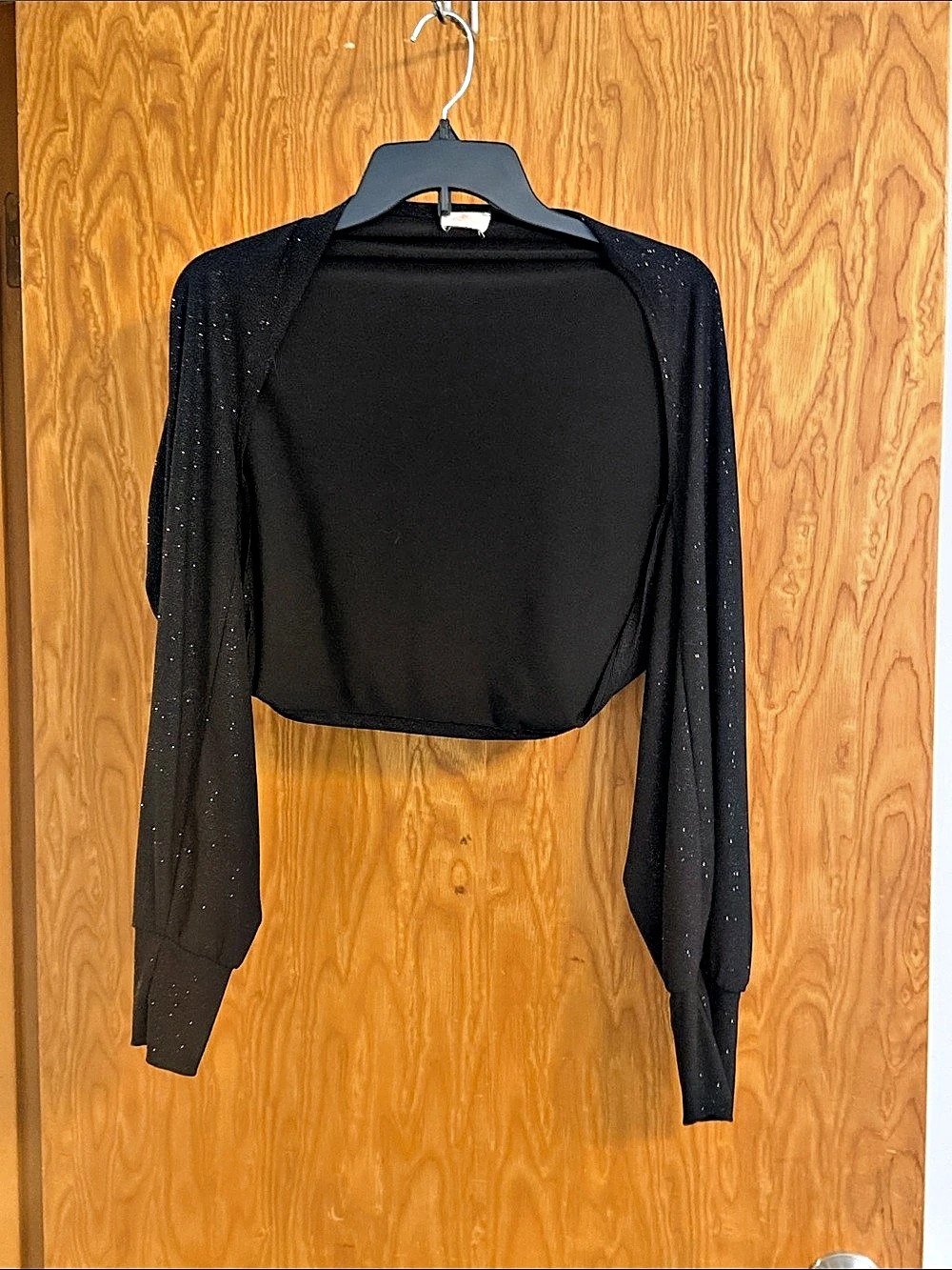 Style Tree Black Sparkle Cropped Top